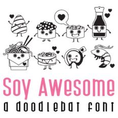 soy awesome doodlebat font