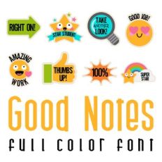 good notes full color font