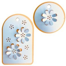 3d alpine flower gift tags