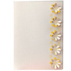 3d alpine flower lace edged card