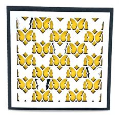 butterflies square card