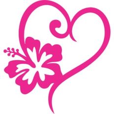 hibiscus flower with heart