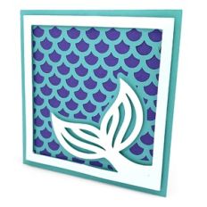 mermaid tail square card