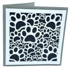 paws square card