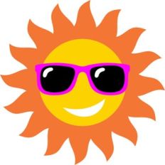 sun with sunglasses