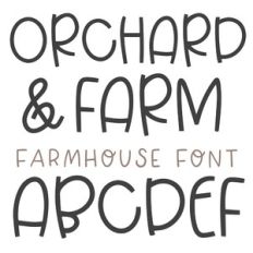 dtc orchard and farm farmhouse font