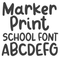 dtc marker print school font