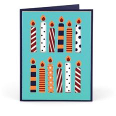 a2 stacked card birthday candles