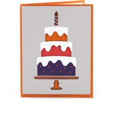 a2 stacked card birthday cake