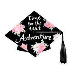 graduation cap with flowers