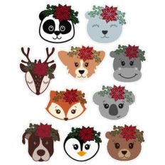 christmas animal sticker sheet
