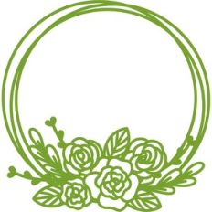 floral circle frame