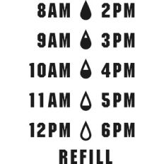 water intake label