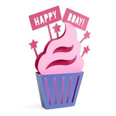 cupcake happy birthday box card