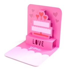 love you cake pop-up card