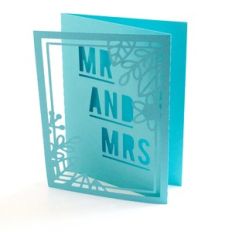tri-fold mr and mrs card