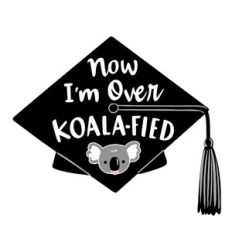 graduation cap funny koala