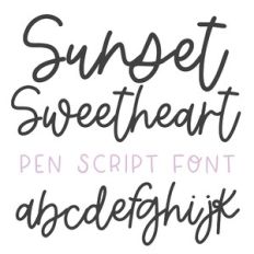 dtc sunset sweetheart pen script