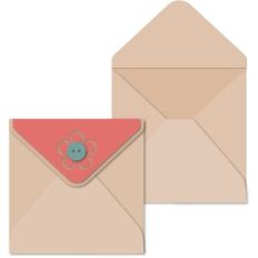 envelope flower button flap cutout 4x4