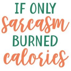 if only sarcasm burned calories