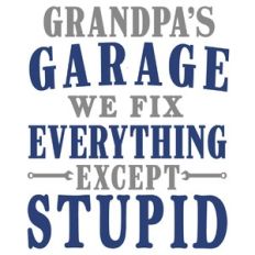 grandpa's garage fix everything except stupid