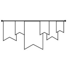 layered pennant banner