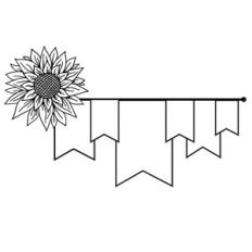 sunflower layered pennant banner