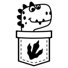 dinosaur in a pocket