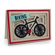 biking shadow box card