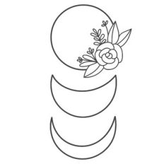 moon phase floral