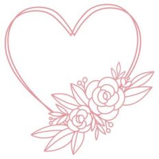 heart floral frame