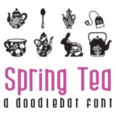 spring tea doodlebat font