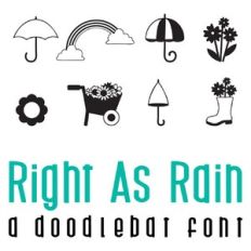 right as rain doodlebat font