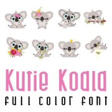 kutie koala full color font