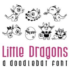 little dragons doodlebat font