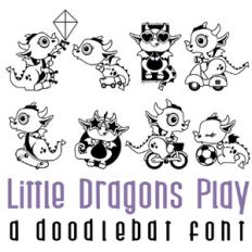 little dragons - play doodlebat font
