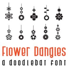 flower dangles doodlebat font