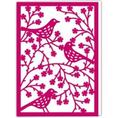 birds and roses card