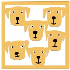 dog layered greetings card