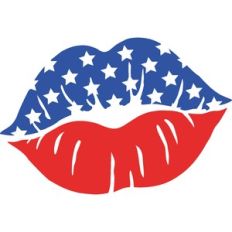 usa flag kiss