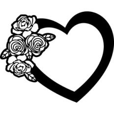 heart of roses frame