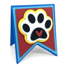 paw flag card