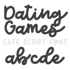 dtc dating games script font