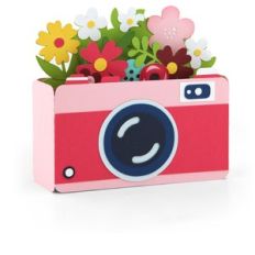 box card camera flowers