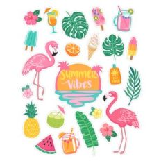 tropical summer stickers