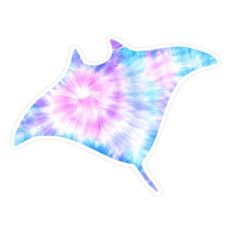 tie-dye pastel stingray