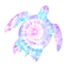 tie-dye pastel sea turtle