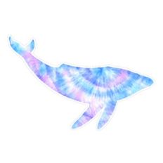tie-dye pastel whale
