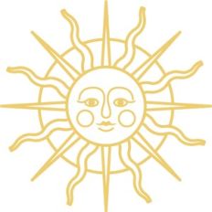 fancy sun face