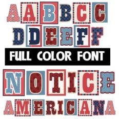 notice americana color font